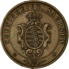 Coin, German States, SAXONY-ALBERTINE, Johann, 5 Pfennig, 1864, Dresde