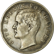 Moneda, Estados alemanes, BAVARIA, Otto, 5 Mark, 1913, Munich, MBC, Plata
