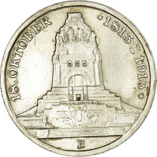 Moeda, Estados Alemães, SAXONY-ALBERTINE, Friedrich August III, 3 Mark, 1913
