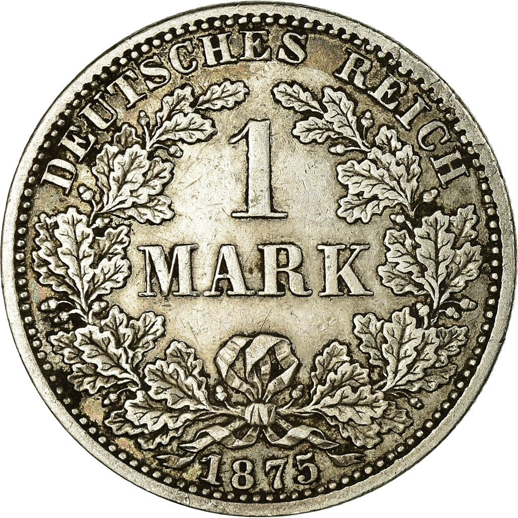 Coin, GERMANY - EMPIRE, Wilhelm I, Mark, 1875, Berlin, EF(40-45), Silver, KM:7