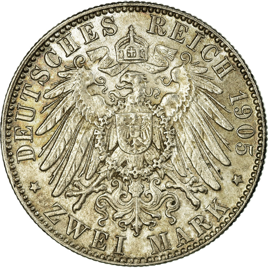 Coin, German States, SAXONY-ALBERTINE, Friedrich August III, 2 Mark, 1905