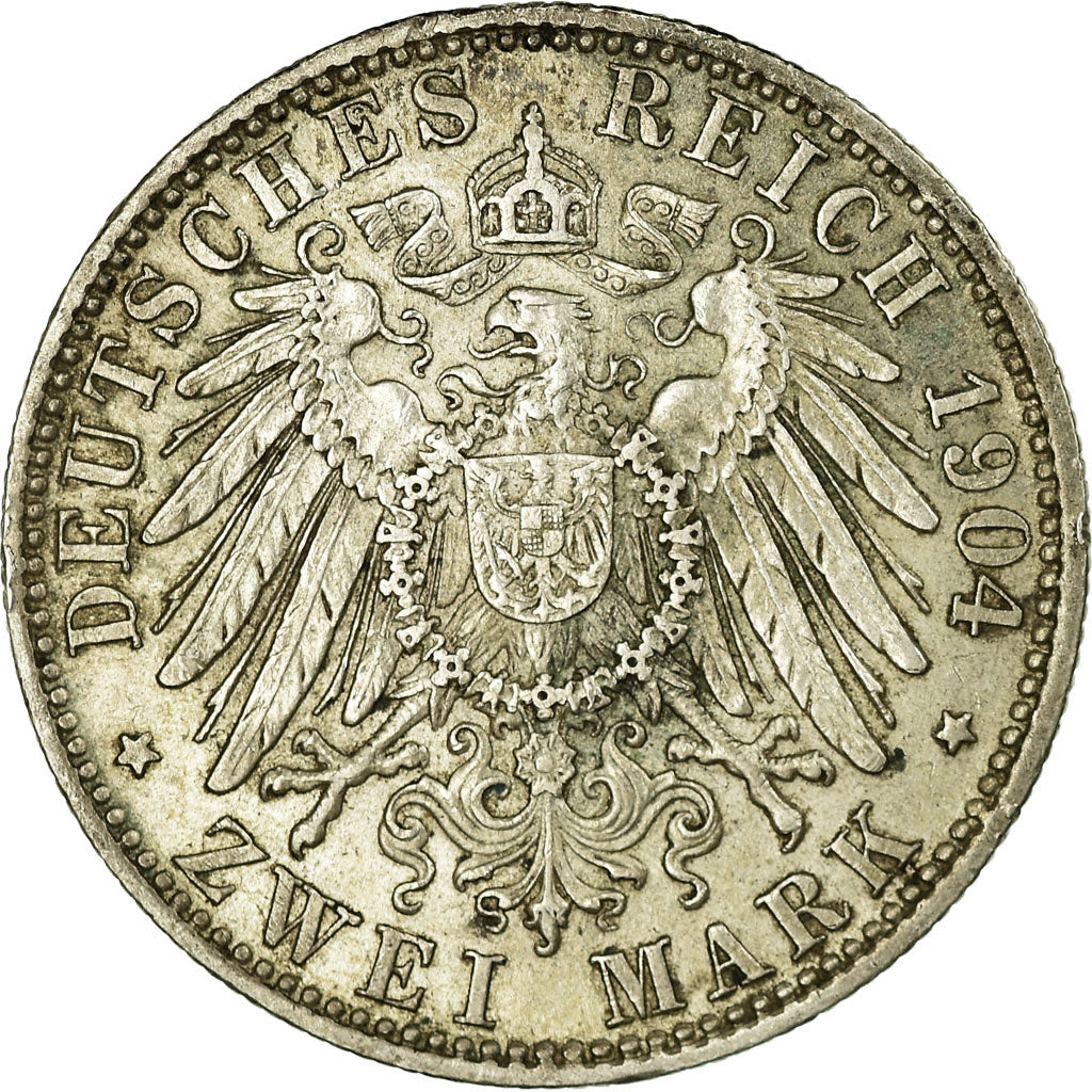 Coin, German States, BAVARIA, Otto, 2 Mark, 1904, Munich, EF(40-45), Silver