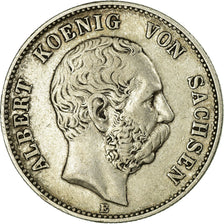 Coin, German States, SAXONY-ALBERTINE, Albert, 2 Mark, 1901, Muldenhütten