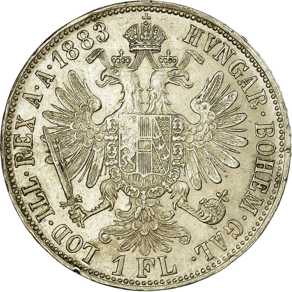Coin, Austria, Franz Joseph I, Florin, 1883, AU(55-58), Silver, KM:2222