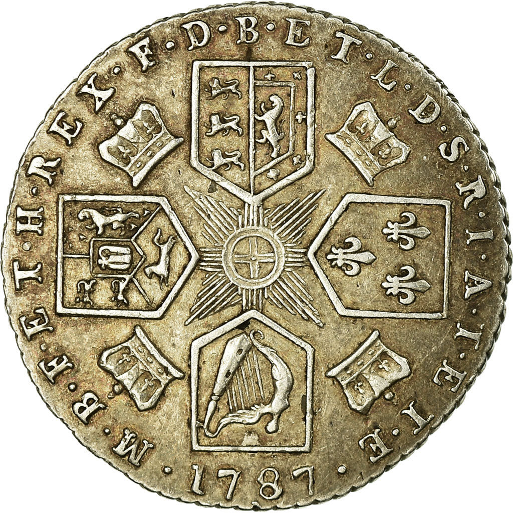 Monnaie, Grande-Bretagne, George III, 6 Pence, 1787, Londres, TTB+, Argent