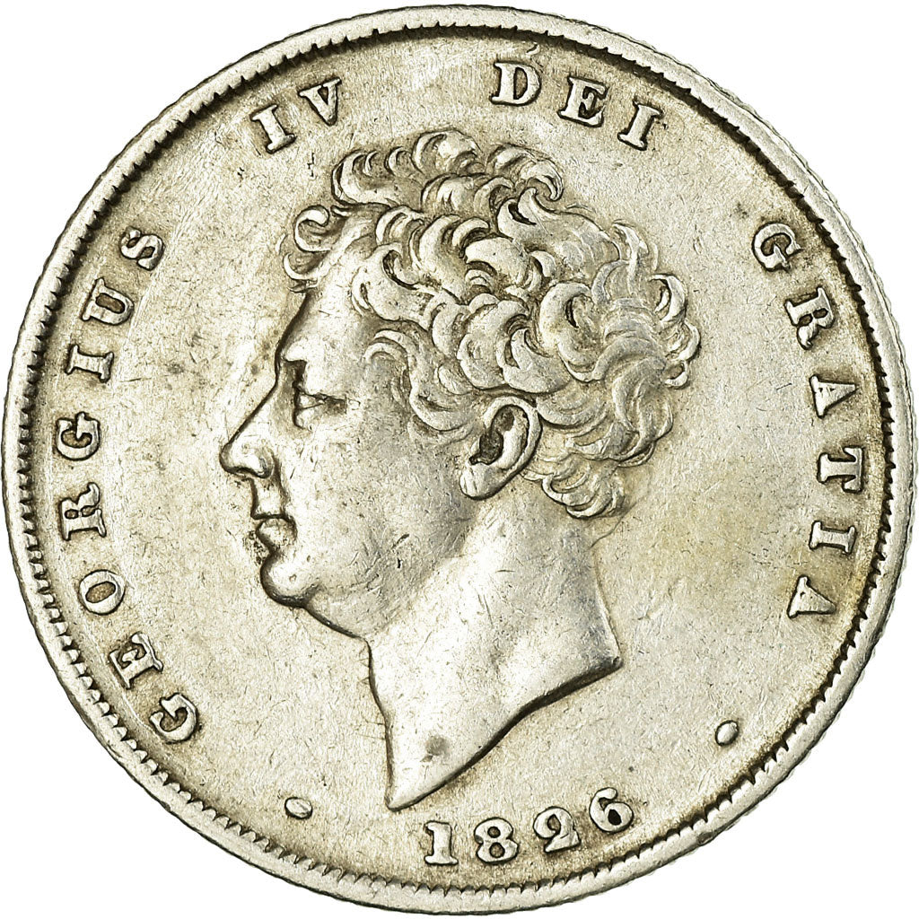 Coin, Great Britain, George IV, Shilling, 1826, VF(30-35), Silver, KM:694