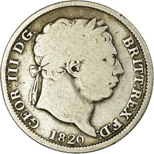 Coin, Great Britain, George III, Shilling, 1820, London, VF(20-25), Silver