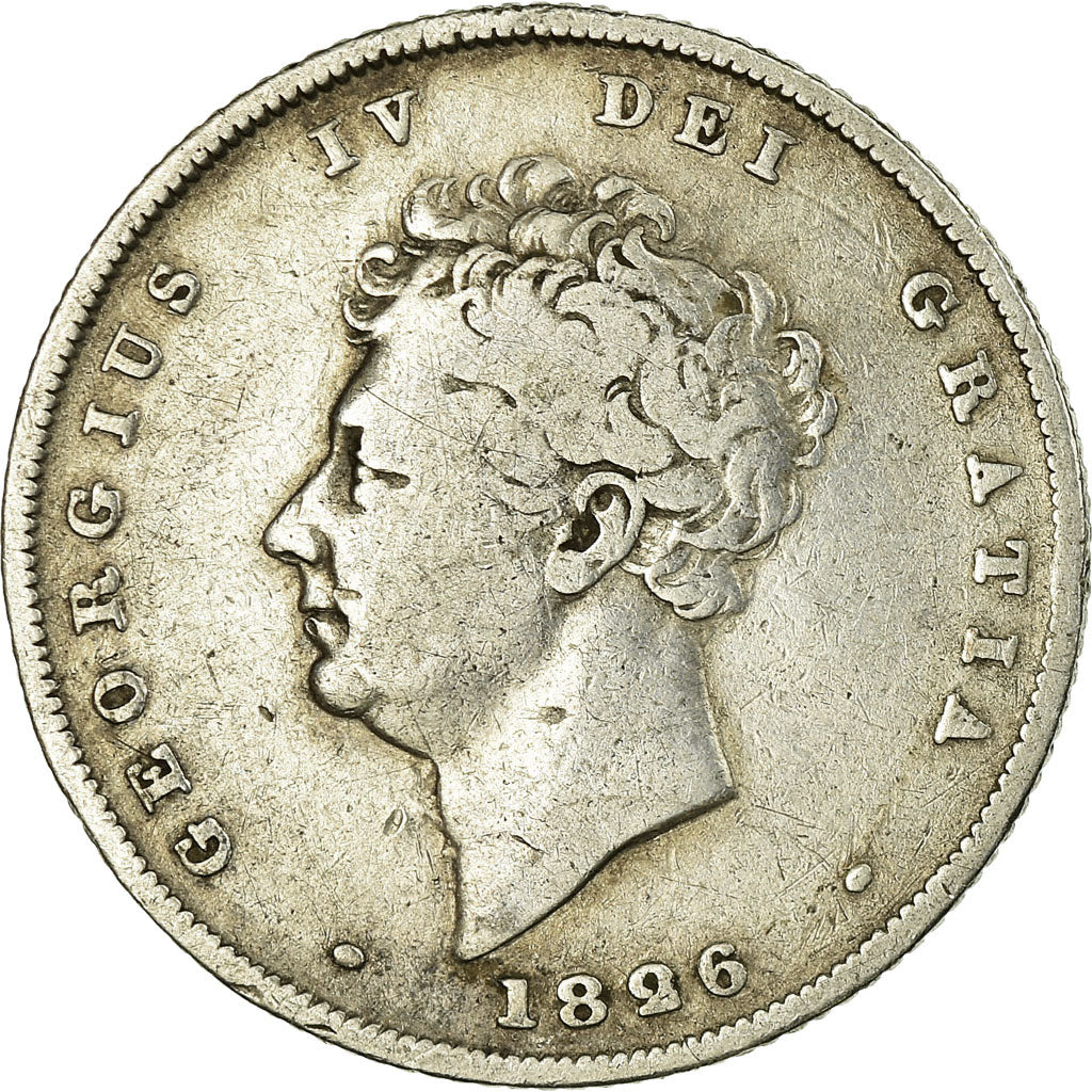 Coin, Great Britain, George IV, Shilling, 1826, VF(20-25), Silver, KM:694