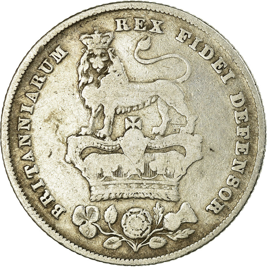 Coin, Great Britain, George IV, Shilling, 1826, VF(20-25), Silver, KM:694