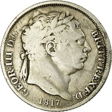 Coin, Great Britain, George III, 6 Pence, 1817, VF(20-25), Silver, KM:665
