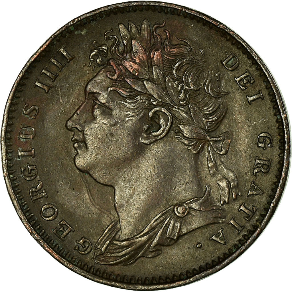 Moneta, Gran Bretagna, George IV, Farthing, 1822, SPL, Rame, KM:677