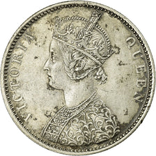 INDIA-BRITISH, Victoria, Rupee, 1876, Bombay, EF(40-45), Silver, KM:473.2