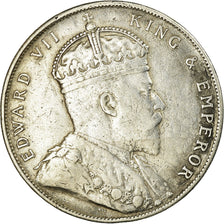 Münze, Straits Settlements, Edward VII, Dollar, 1908, Bombay, S+, Silber, KM:26