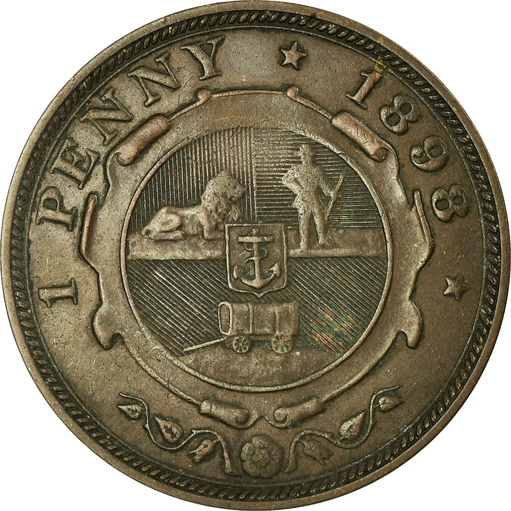 Monnaie, Afrique du Sud, Penny, 1898, TTB+, Bronze, KM:2