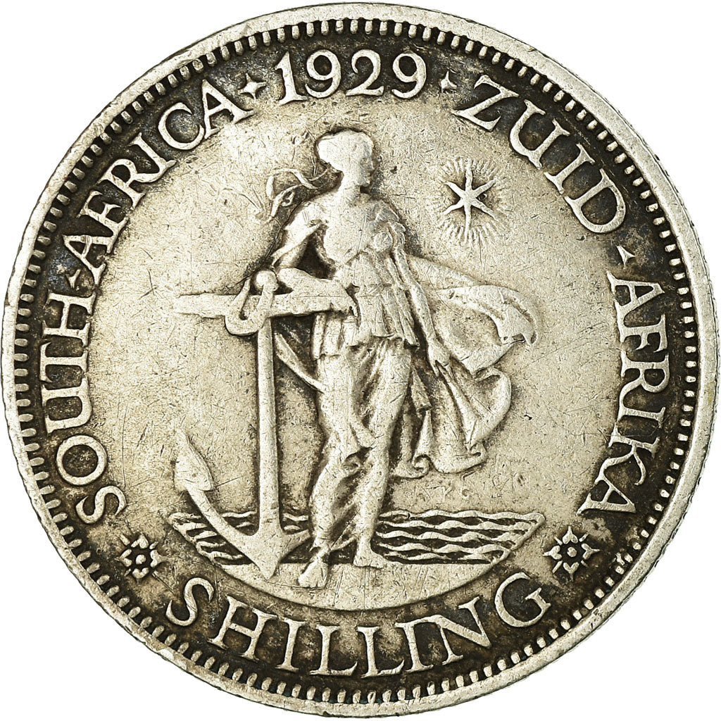 Coin, South Africa, George V, Shilling, 1929, EF(40-45), Silver, KM:17.2