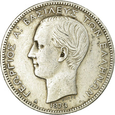 Coin, Greece, George I, 2 Drachmai, 1873, Paris, EF(40-45), Silver, KM:39