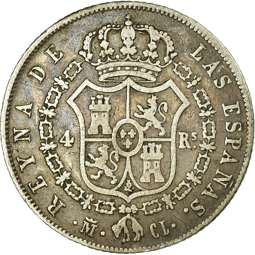 Coin, Spain, Isabel II, 4 Réales, 1849, Madrid, VF(20-25), Silver, KM:519.2