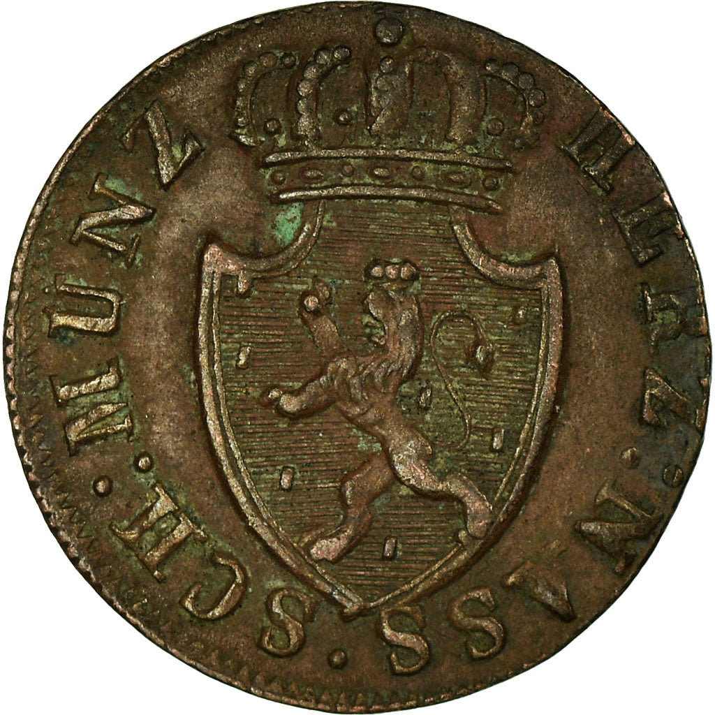 Moneda, Estados alemanes, NASSAU, Wilhelm, 1/4 Kreuzer, 1822, Wiesbaden, MBC