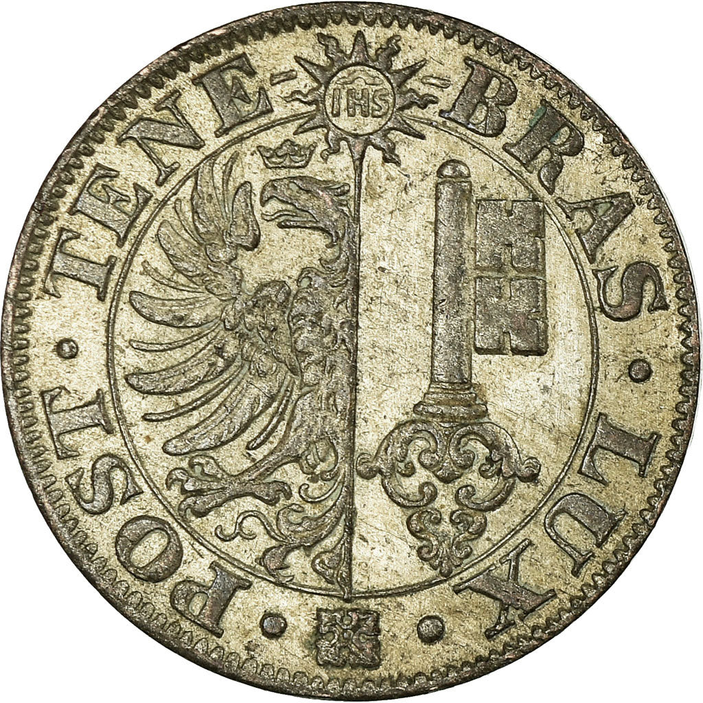 Moeda, CANTÕES SUÍÇOS, GENEVA, 5 Centimes, 1840, MS(63), Lingote, KM:131