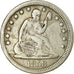 Coin, United States, Seated Liberty Quarter, Quarter, 1858, U.S. Mint