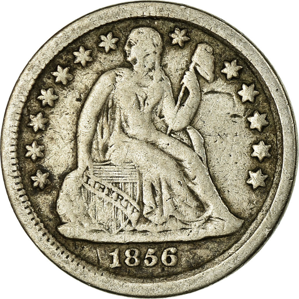 Coin, United States, Seated Liberty Dime, Dime, 1856, U.S. Mint, Philadelphia