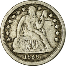 Coin, United States, Seated Liberty Dime, Dime, 1856, U.S. Mint, Philadelphia