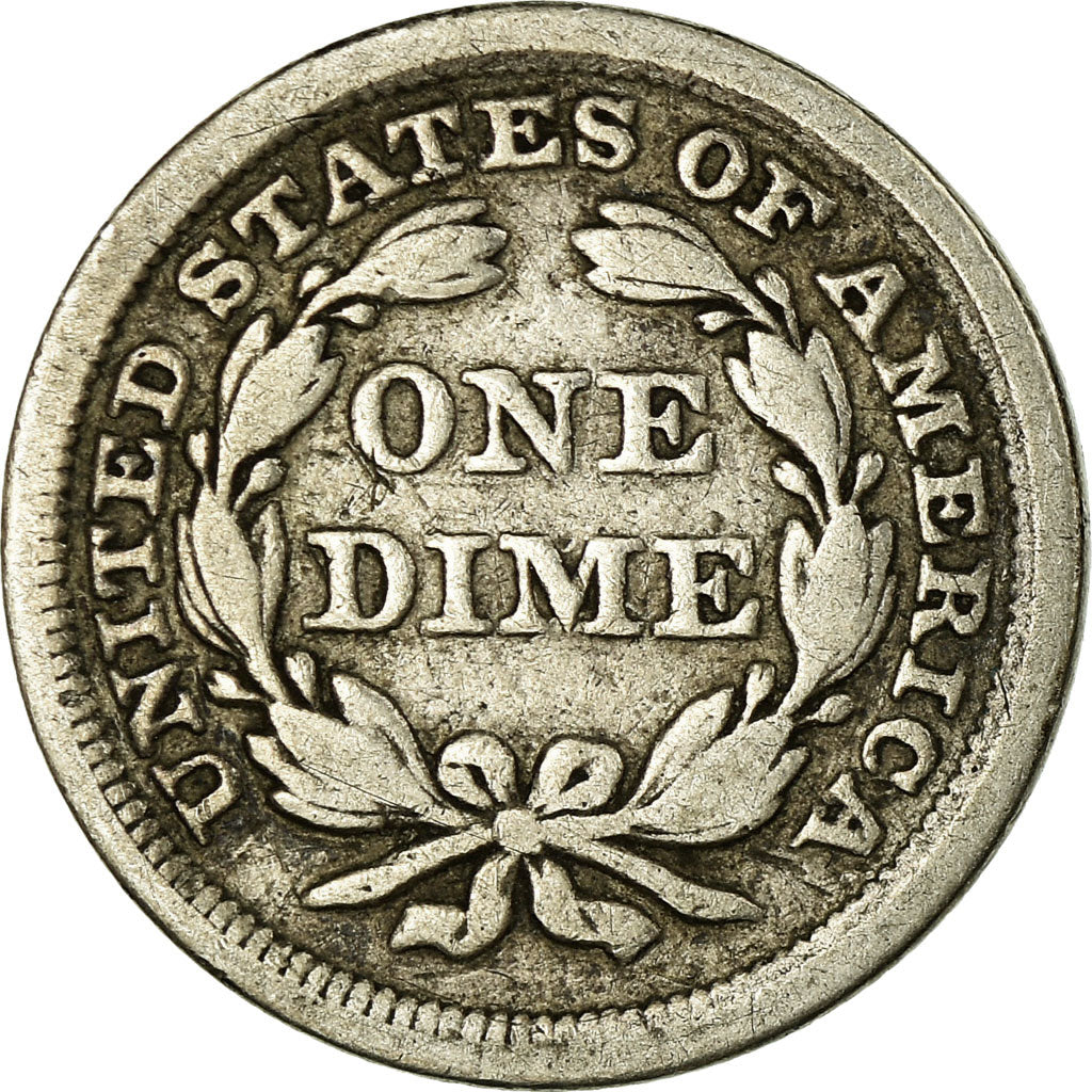 Coin, United States, Seated Liberty Dime, Dime, 1856, U.S. Mint, Philadelphia