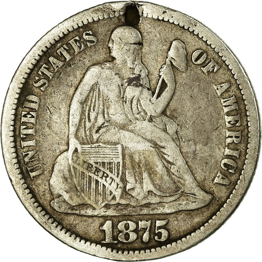 Moneta, Stati Uniti, Seated Liberty Dime, Dime, 1875, U.S. Mint, Philadelphia