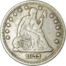 Coin, United States, Seated Liberty Quarter, Quarter, 1877, U.S. Mint