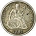 Coin, United States, Seated Liberty Dime, Dime, 1891, U.S. Mint, New Orleans