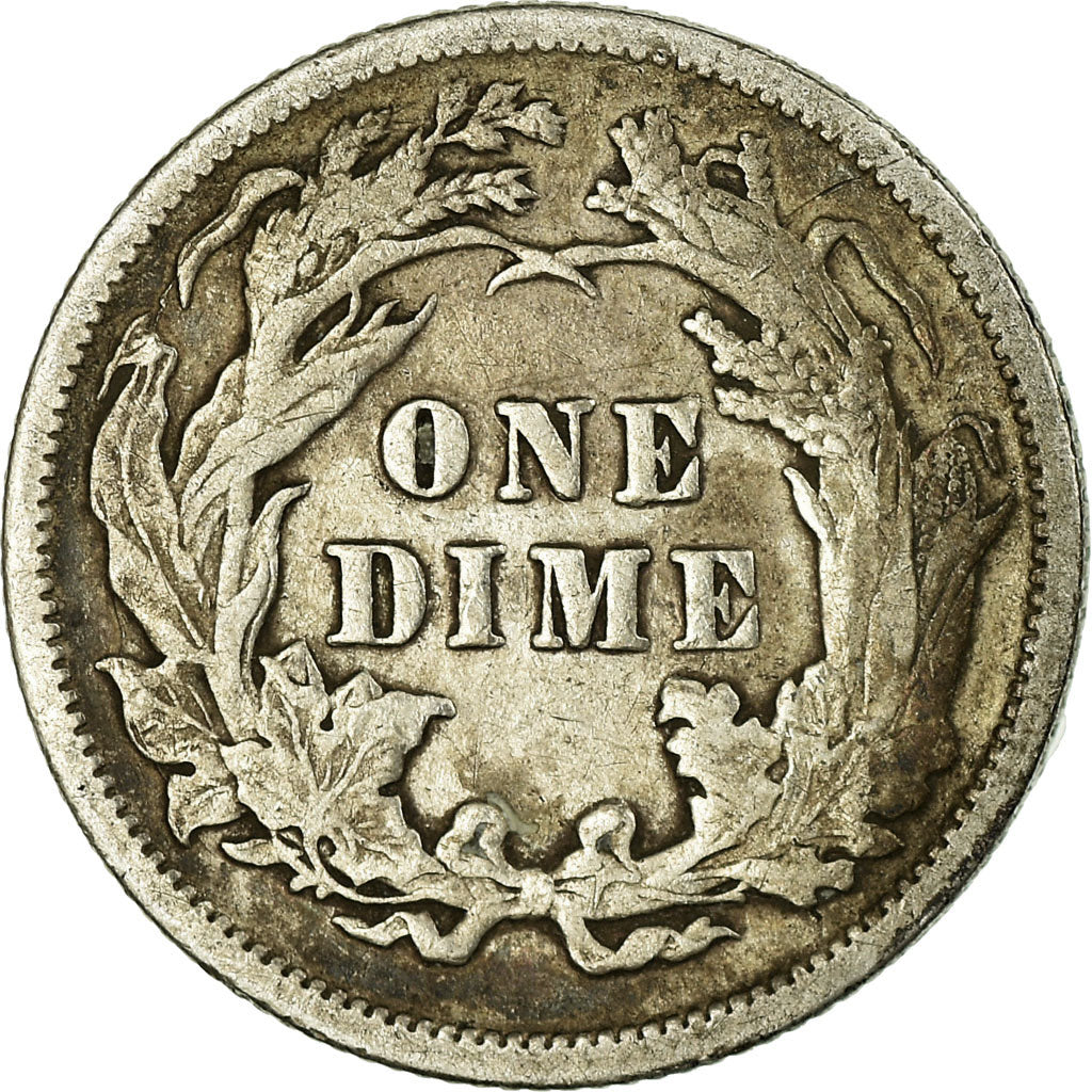 Coin, United States, Seated Liberty Dime, Dime, 1891, U.S. Mint, New Orleans