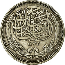 Coin, Egypt, Hussein Kamil, 20 Piastres, 1917, Birmingham, EF(40-45), Silver