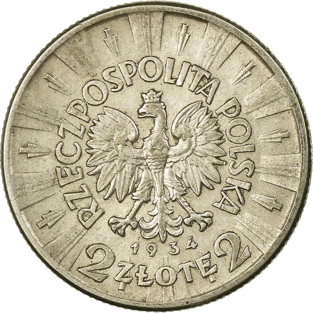 Poland, 2 Zlote, 1934, Warsaw, EF(40-45), Silver, KM:27