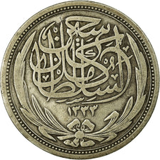 Egypt, Hussein Kamil, 10 Piastres, 1917, EF(40-45), Silver, KM:319