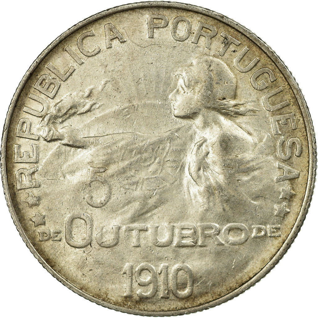 Munten, Portugal, Escudo, 1910, PR, Zilver, KM:560