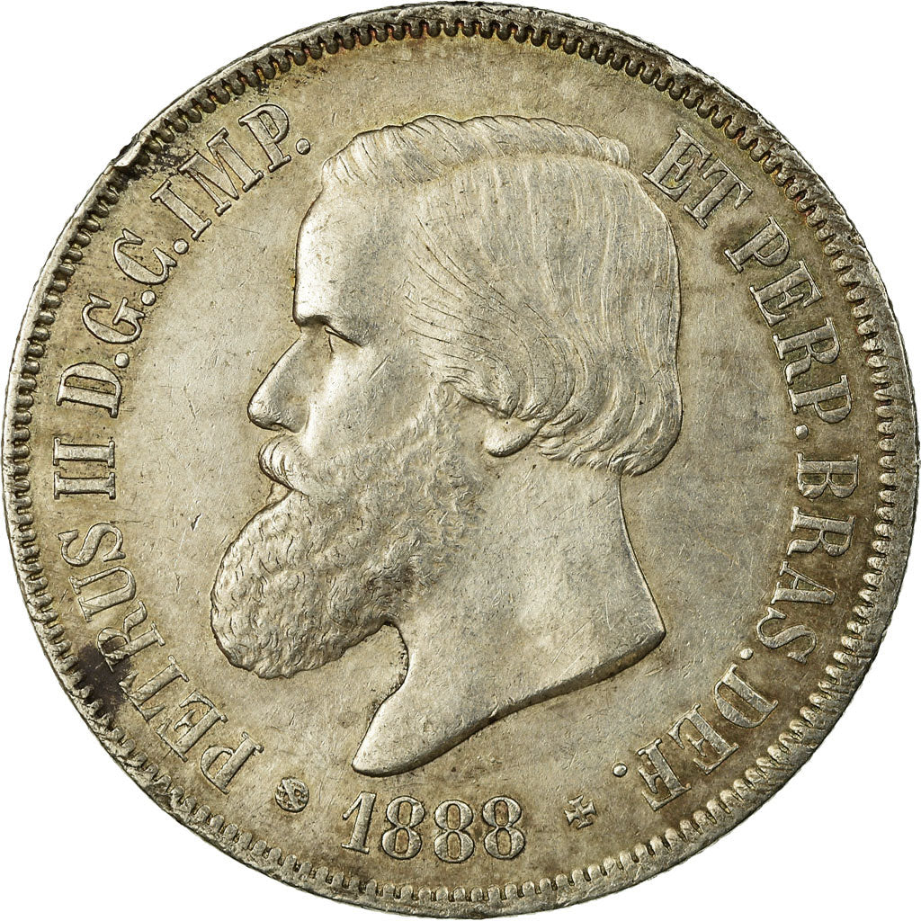 Monnaie, Brésil, Pedro II, 2000 Reis, 1888, TTB, Argent, KM:485