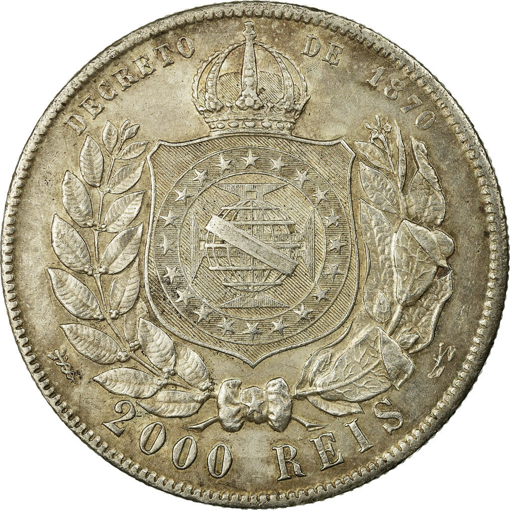 Monnaie, Brésil, Pedro II, 2000 Reis, 1888, TTB, Argent, KM:485