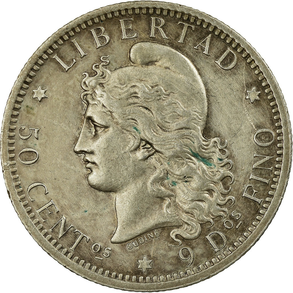 Coin, Argentina, 50 Centavos, 1883, Buenos Aires, EF(40-45), Silver, KM:28