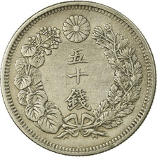 Coin, Japan, Mutsuhito, 50 Sen, 1899, AU(50-53), Silver, KM:25