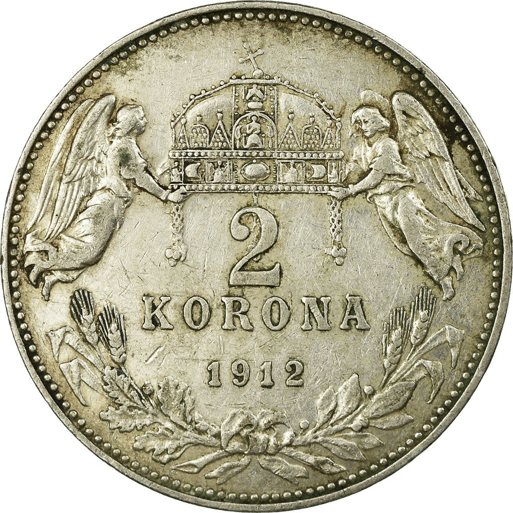 Münze, Ungarn, Franz Joseph I, 2 Korona, 1912, Kormoczbanya, SS, Silber, KM:493