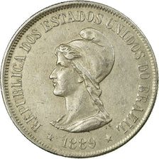Coin, Brazil, 500 Reis, 1889, EF(40-45), Silver, KM:494
