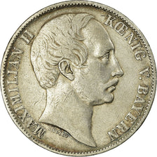 Coin, German States, BAVARIA, Maximilian II, Thaler, Vereins, 1860, Munich