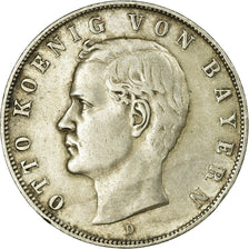 Münze, Deutsch Staaten, BAVARIA, Otto, 3 Mark, 1910, Munich, SS, Silber, KM:996