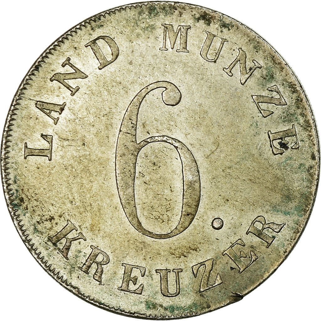 Moneta, Stati tedeschi, SAXE-COBURG-GOTHA, Ernst I, 6 Kreuzer, 1834, Gotha