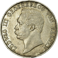 Coin, German States, HESSE-DARMSTADT, Ludwig III, Thaler, 1859, EF(40-45)