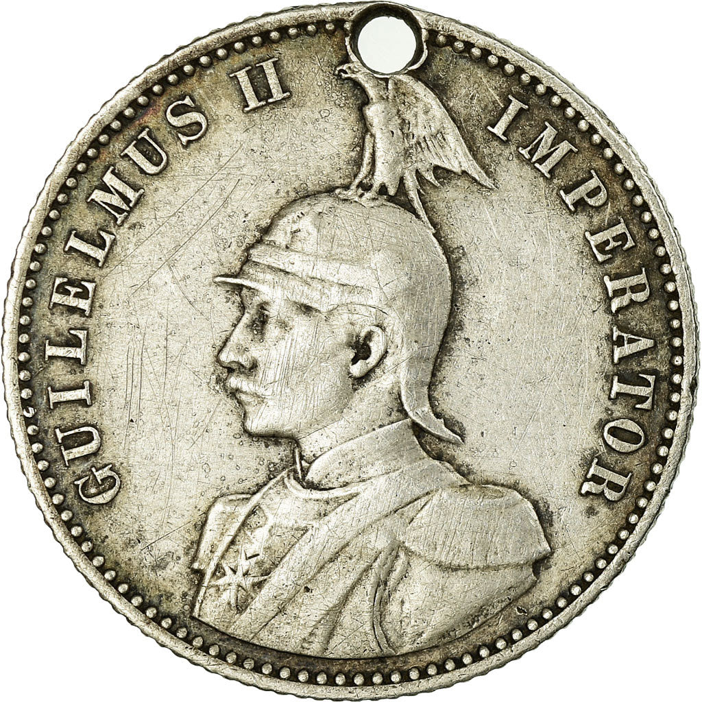 Coin, GERMAN EAST AFRICA, Wihelm II, 1/2 Rupie, 1913, Berlin, VF(20-25), Silver