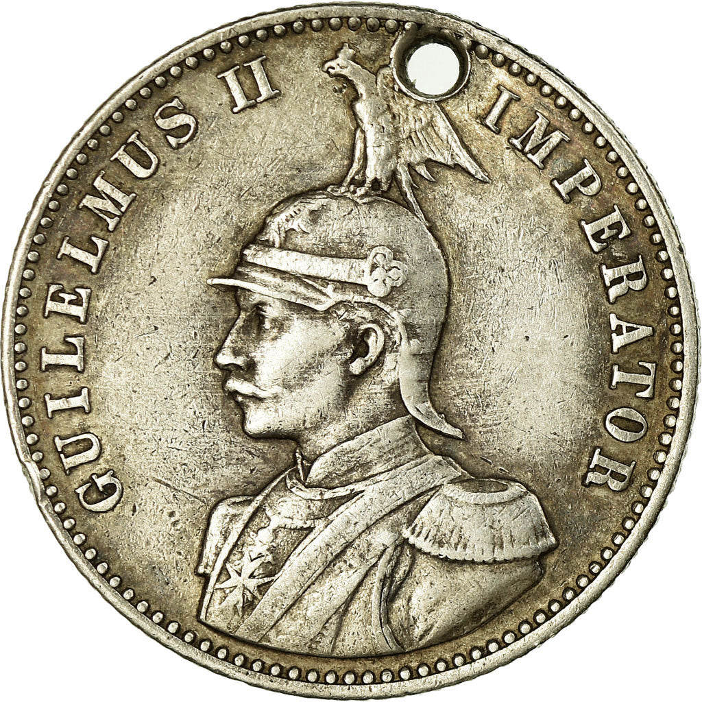 Coin, GERMAN EAST AFRICA, Wihelm II, 1/2 Rupie, 1901, Berlin, VF(20-25), Silver