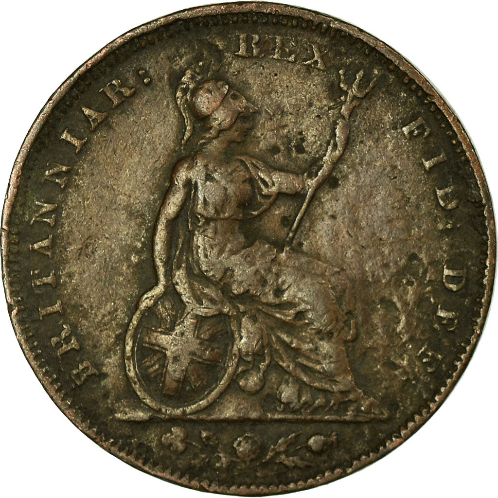 Coin, Great Britain, George IV, Farthing, 1830, London, VF(30-35), Copper