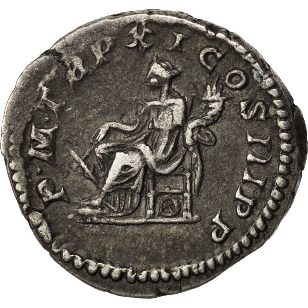 Septimius Severus, Denarius, AU(50-53), Silver, Cohen #461, 3.20