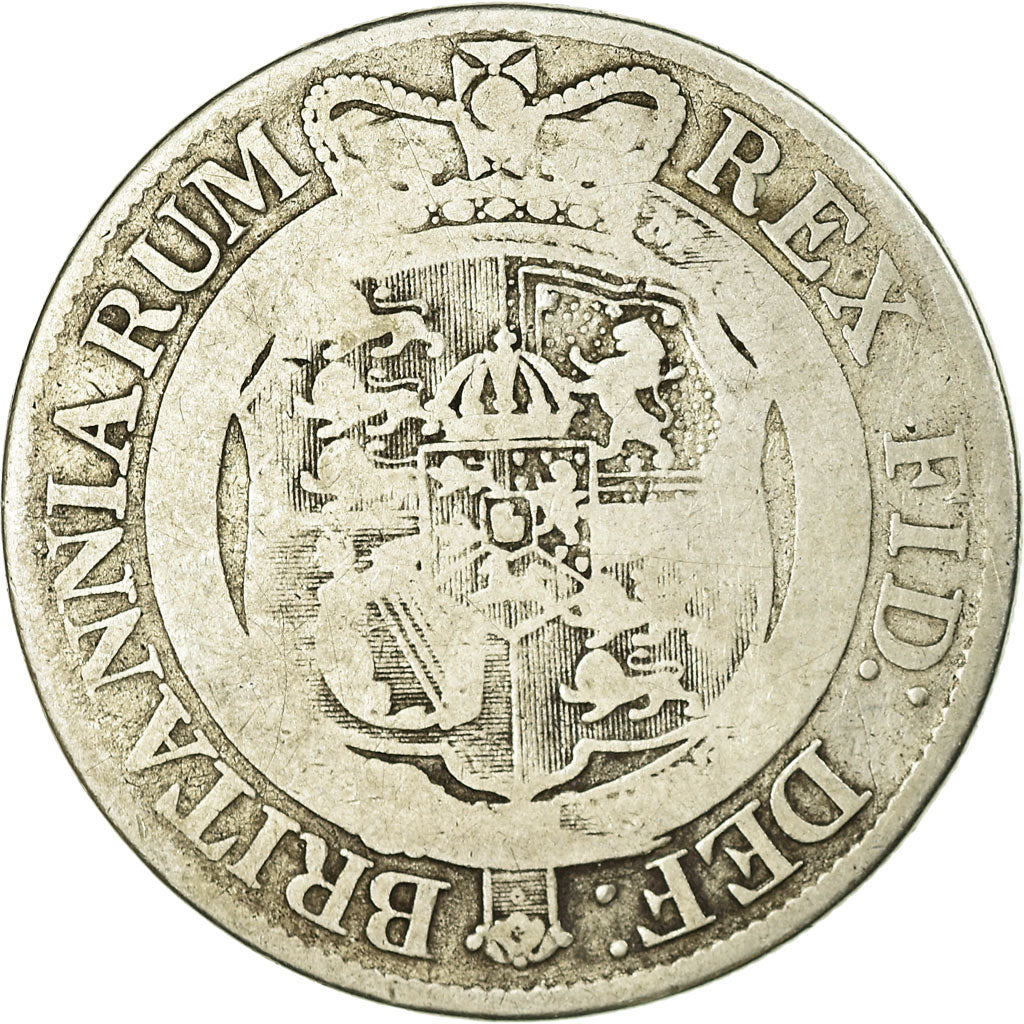 Monnaie, Grande-Bretagne, George III, 1/2 Crown, 1819, Londres, B+, Argent